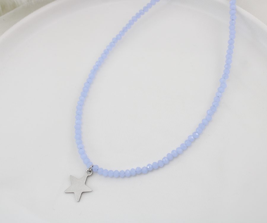 שרשרת קריסטלים סגולים בשילוב כוכב