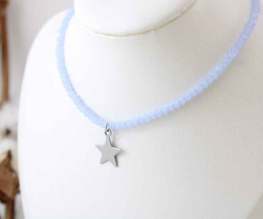 שרשרת קריסטלים סגולים בשילוב כוכב