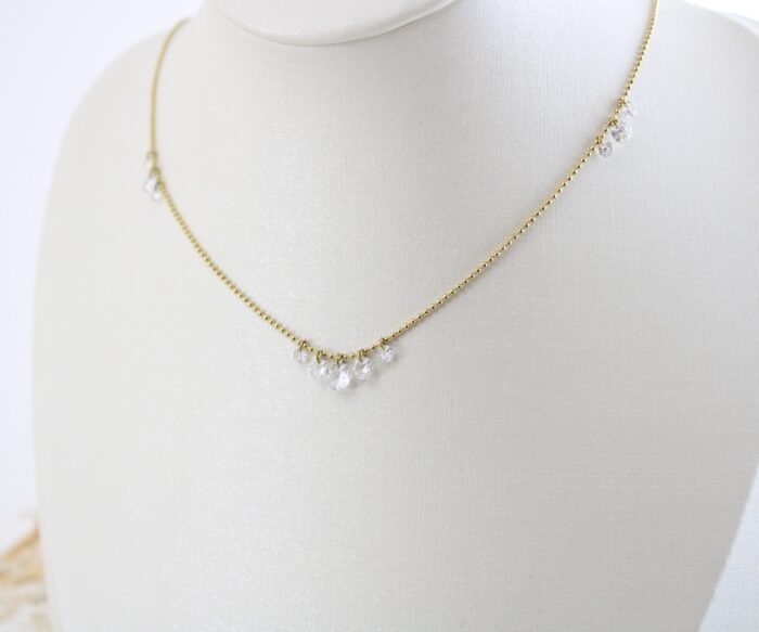 שרשרת זרקונים בציפוי זהב