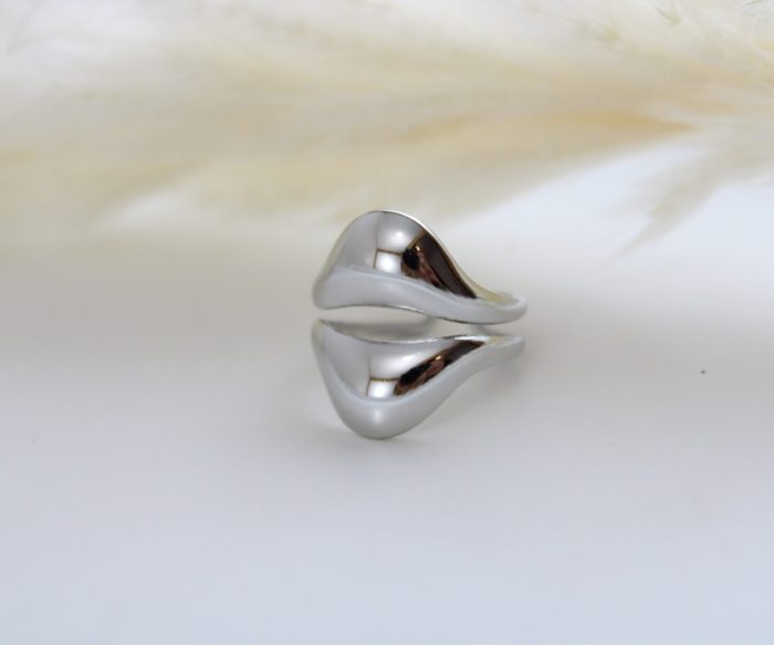 טבעת כפולה עבה פתוחה