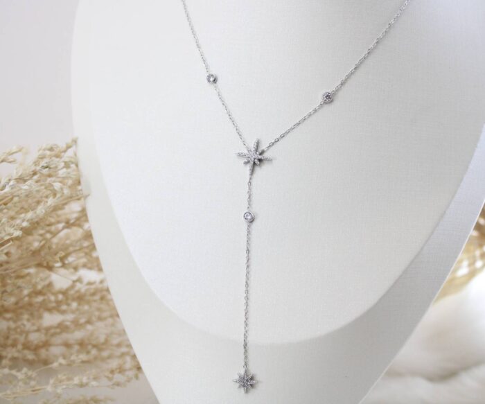 שרשרת כוכב צפון משובץ