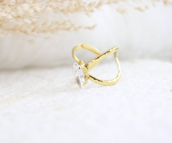 טבעת איקס עבה בשילוב זרקון