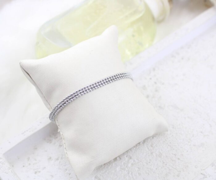 צמיד 3 שורות כדורים