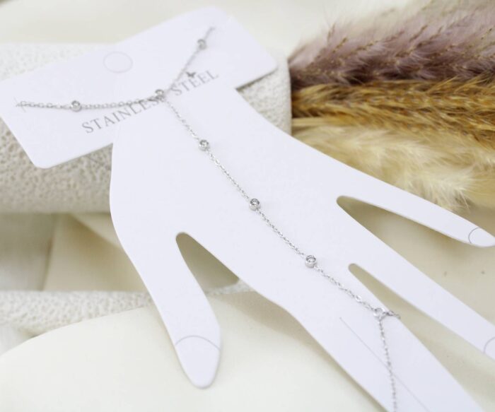 צמיד טבעת משובץ