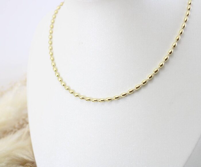 שרשרת כדורים בציפוי זהב