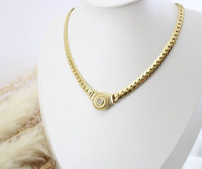 שרשרת גורמט עבה בציפוי זהב