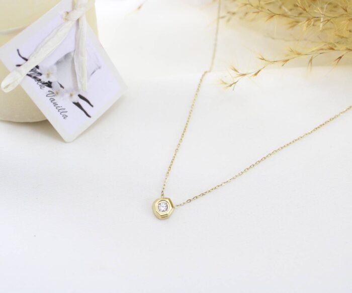 שרשרת זרקון בציפוי זהב