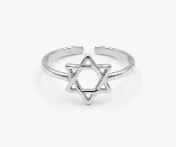 טבעת סטיינלס סטיל מגן דוד